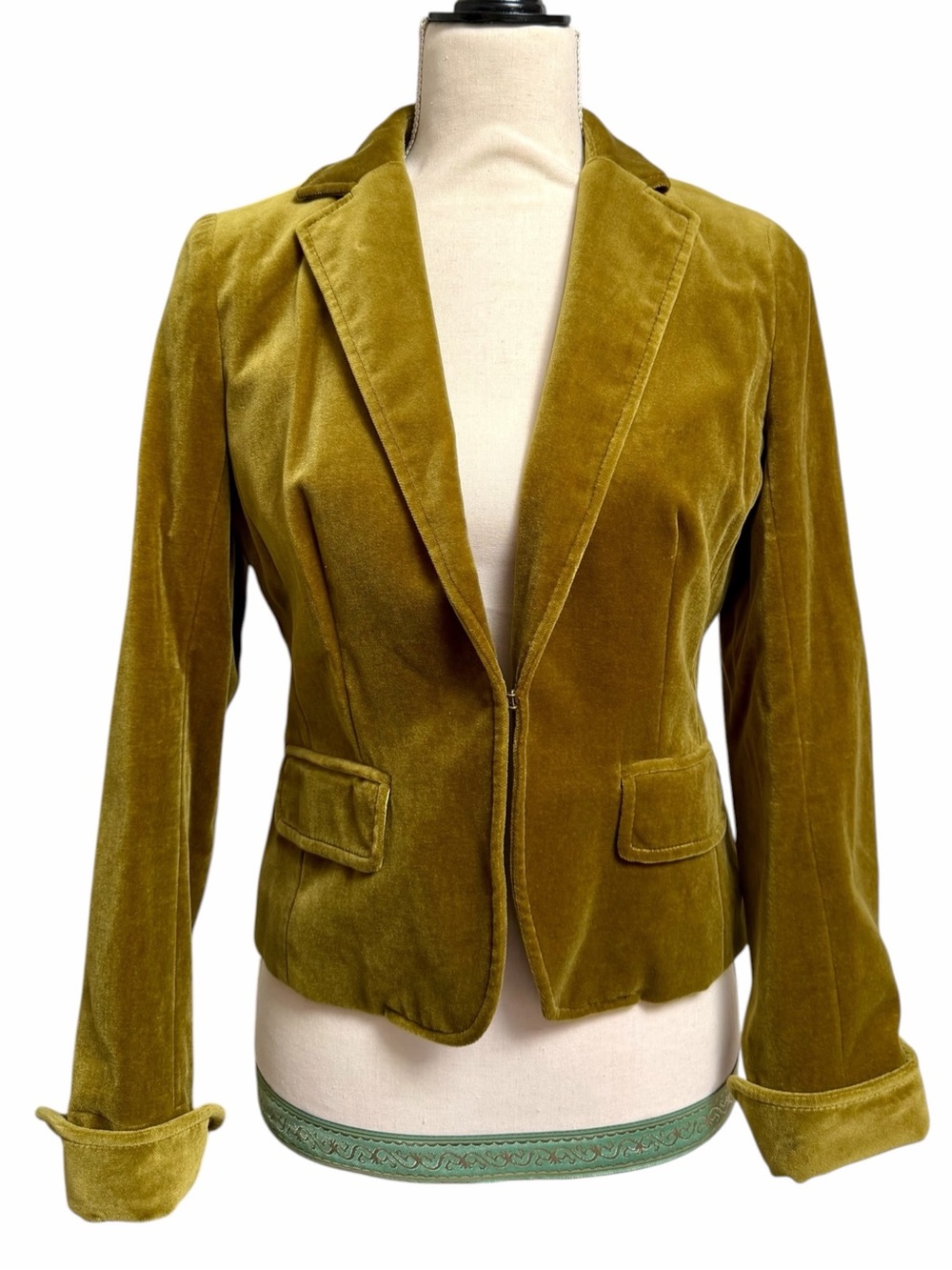 J.Crew Velvet Ecole Blazer 6P Tawny Olive NWT Cropped Cotton Jacket
